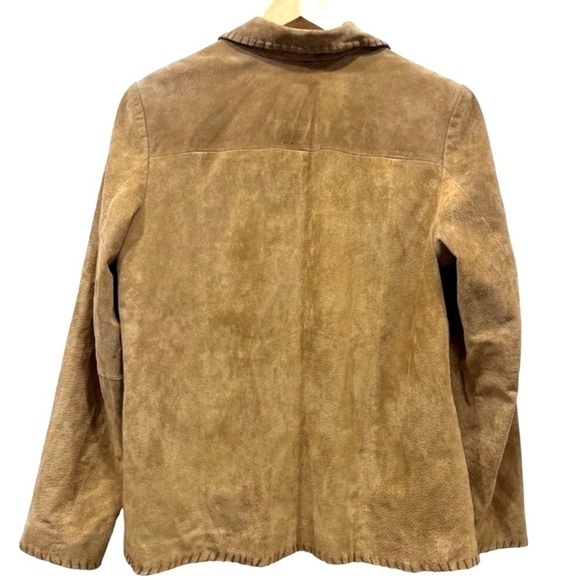 VINTAGE camel suede coastal cowgirl blazer size Large - Picture 4 of 12